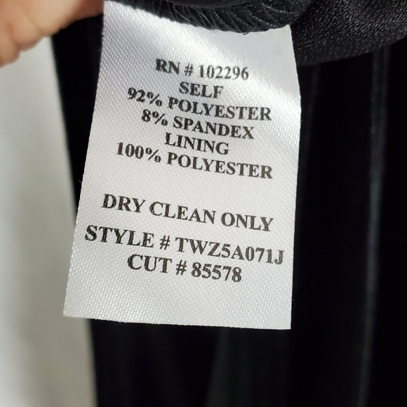 Next/up Black Velvet Strapless Maxi Dress with Slit NWT - Picture 11 of 11